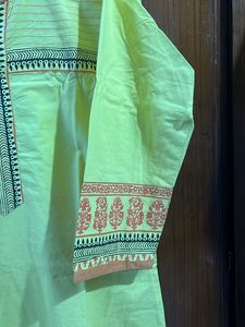 Yellow Black Kurta