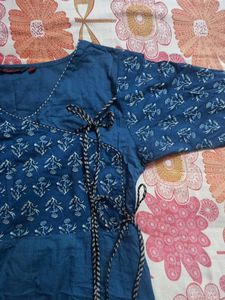 Elegant Blue Printed ANARKALI