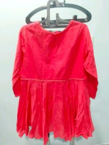Red Embroidered top
