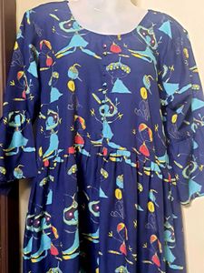 Navy Blue Woman Gown