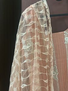 Peach Embroidered Kurta