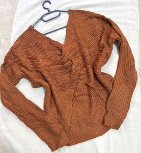 🎁Buy1 Get1 Free Rust-Colored Knit Sweater F