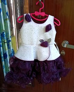 Cute Purple Ruffle Dress