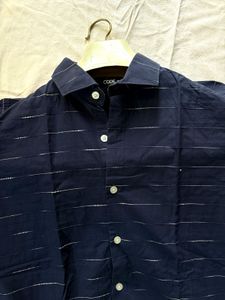 Men&#39;s Navy Blue Striped Shirt – CODE by Lifestyle