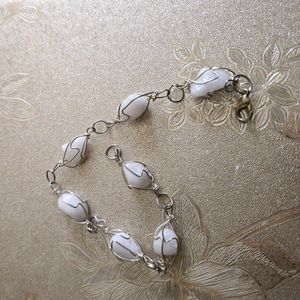 White Stone Anklet