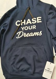 Chase Your Dreams Hoodie Fabric Fleece Color Navy