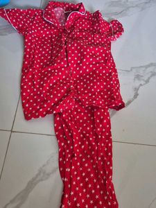 Comfy Red Star Print Pajama Set