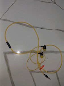 Yellow Wired Earphones