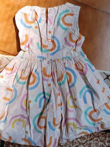 Cute Rainbow Print Dress