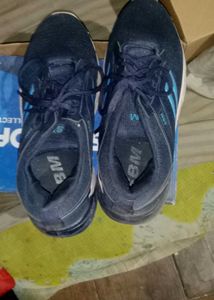 Blue &amp; White Striped Sneakers