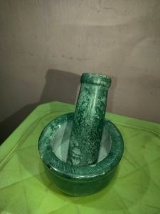 Stone Mortar Pestle Set for Spices, Okhli Masala