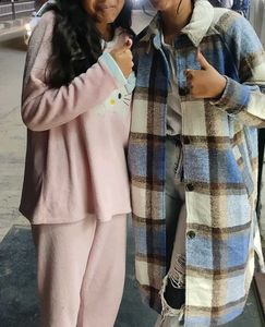 Blue Plaid Overshirt Coat