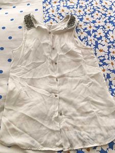 White Sleeveless Top