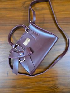 Stylish Burgundy Satchel Bag