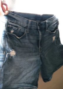 Trendy Blue Denim Shorts For Women (Worn Once)