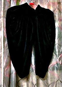 Black Velvet Dhoti Pant For Boys
