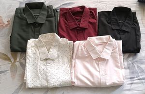 5 Piece Set Of Cotton Formal Shirts