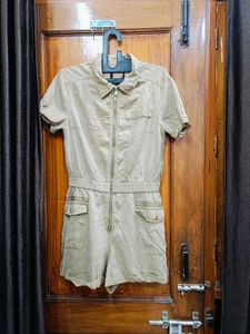 Khaki Romper Jumpsuit