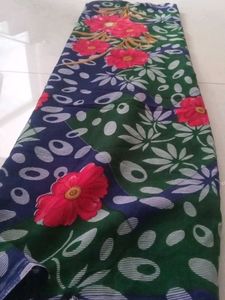 Floral Print Saree - new