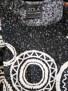 Black &amp; White Circle Print Dress