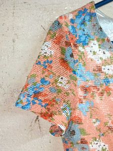 Ladies Floral Lace Top Layered Multicolour