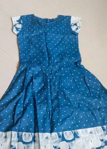 Polka Dot Denim Dress
