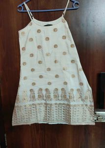 Cream Colour Sleevless Sharara