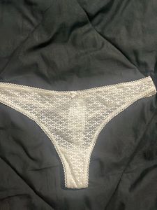 H&M White Lace Thong Panties