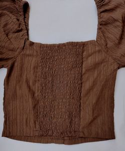 Brown crop top