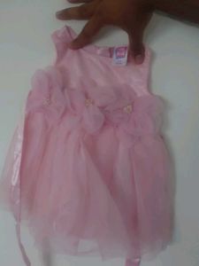 Pink Floral Tulle Dress