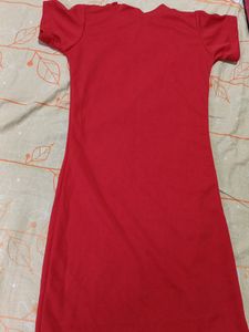 Soft Red Bodycon Dress