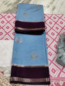 GERMAN BLUE AND PURPLE SAREE