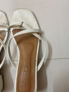 White Heel Sandals