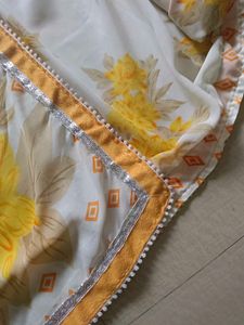 Floral Paint Saree