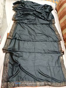 Black Saree With Stone Detailing
