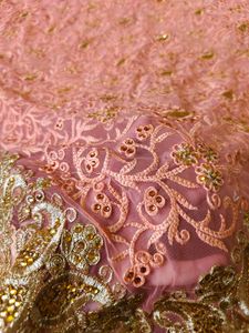 Elegant Pink Embroidered Saree