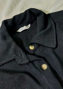 H&amp;M Black Oversized Shirt For Women