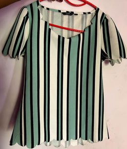 Green Striped Top