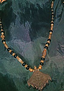 Designer Different Oxidised Pendent Black Pearl Ma