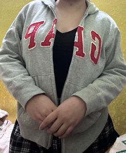 GAP Hoodie - Grey with Red Logo