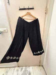 Black Embroidered Palazzos
