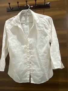 Elegant White Linen Shirt