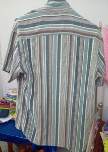 Striped Short Sleeve Button-Down