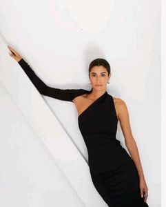 Shein Black One Shoulder Sleeve Wrap