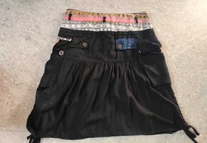 Patchwork detail Ruched skirt