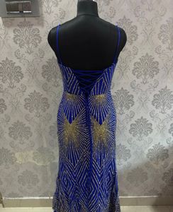 Blue &amp; Gold Ethnic Gown💎🎀🦋