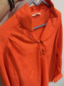 Orange Long Sleeve Top