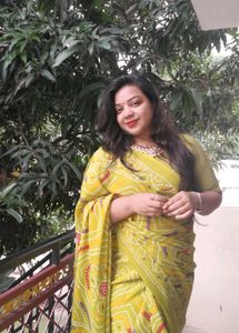 Olive Green Bandhani Saree