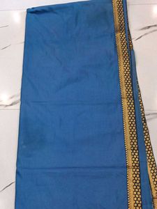 Elegant Blue Cotton Saree