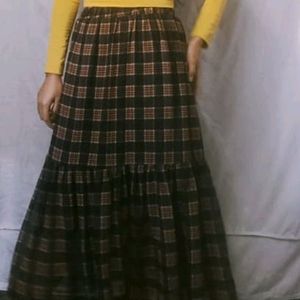 Plaid Maxi Skirt